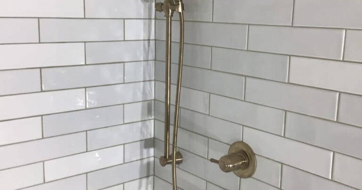 modern shower stock photo