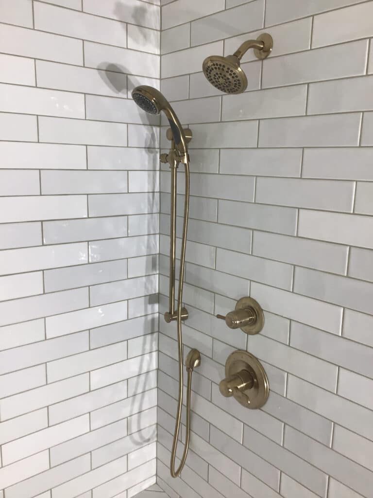 modern shower stock photo